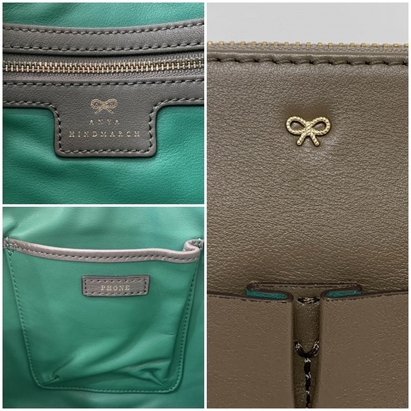 Anya Hindmarch Clutch Bag Leather Gray - Picture 10 of 10